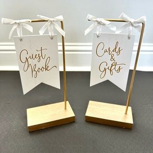 Wedding table signs